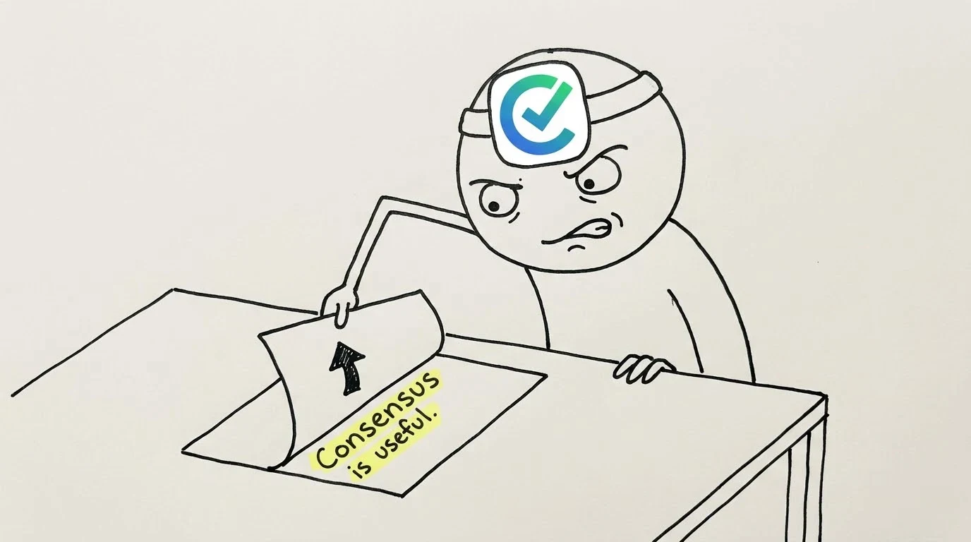 A suspicious person lifts a citation flap to inspect one highlighted sentence.